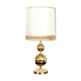 Beautiful brass and leather table lamp
