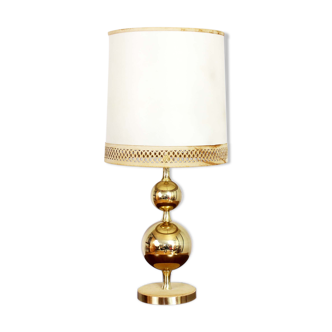 Beautiful brass and leather table lamp