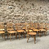 Series of 15 scandinavian bistro chairs