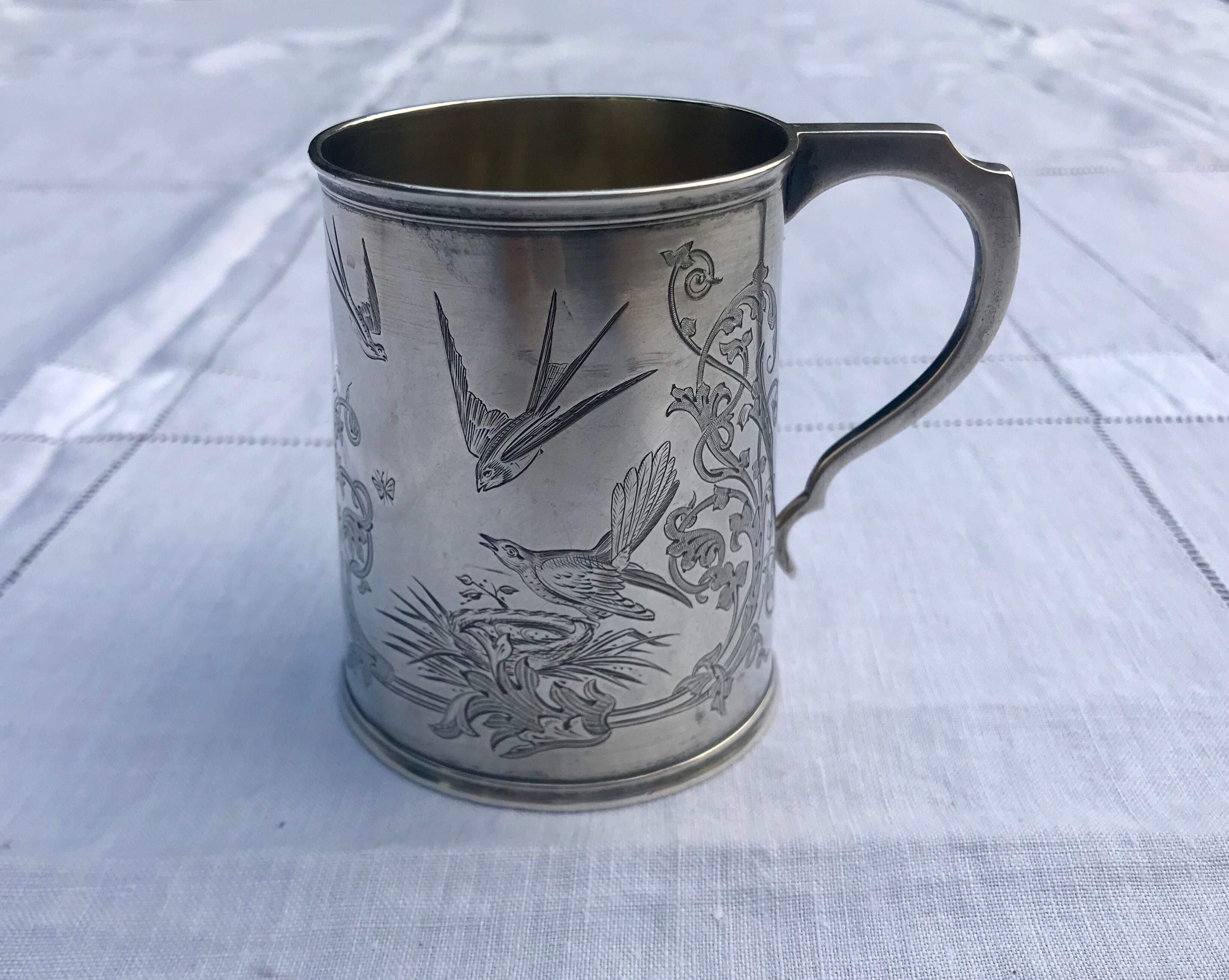 Chopped silver metal chiseled