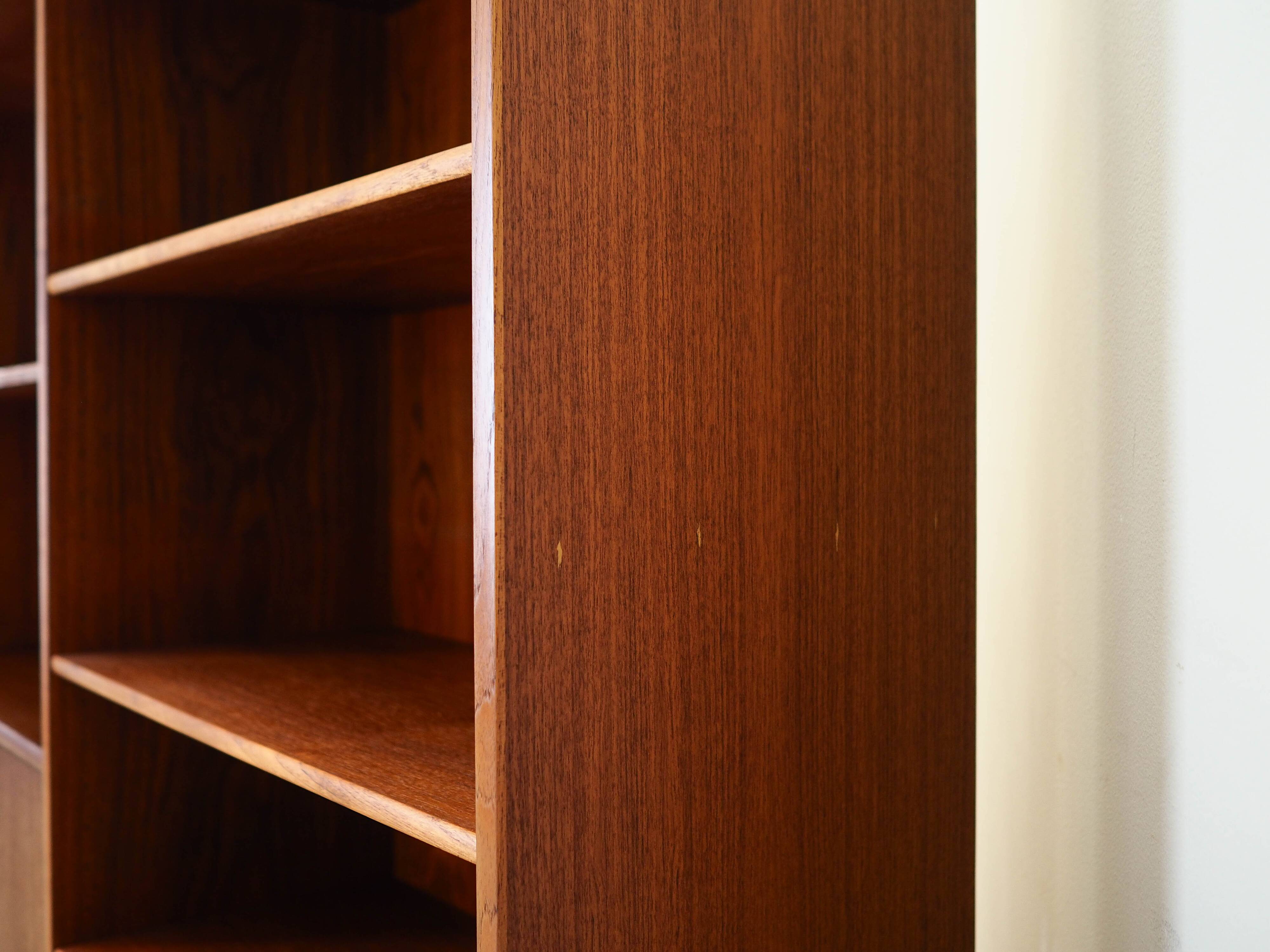 Teak bookcase, Danish design, 1970s, production: Kjeld Bundgard
