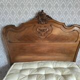 140cm Art Deco/Regency double bed in walnut