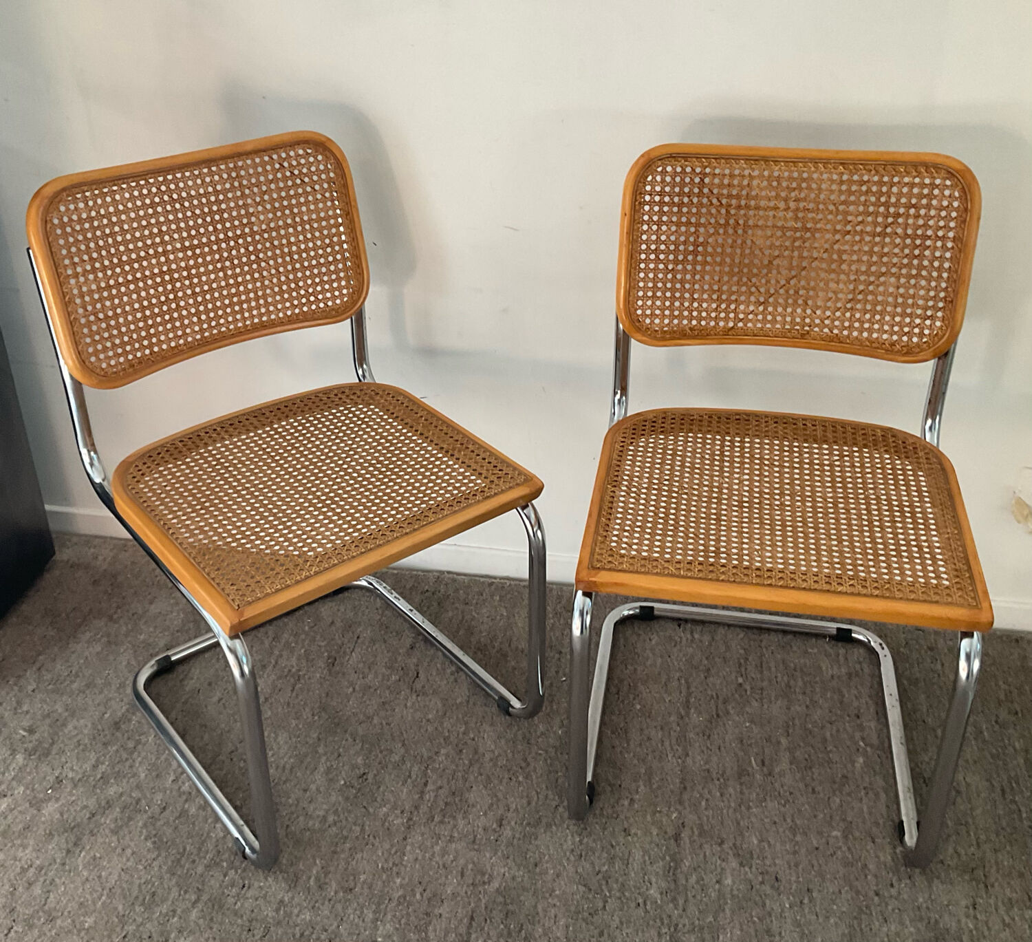 Pair of chairs Marcel Breuer Cesca B32