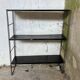 Black metal string shelf - 3 shelves - 1960