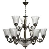 Antique design black antique color chandelier jhoomer ceiling light (12 light)