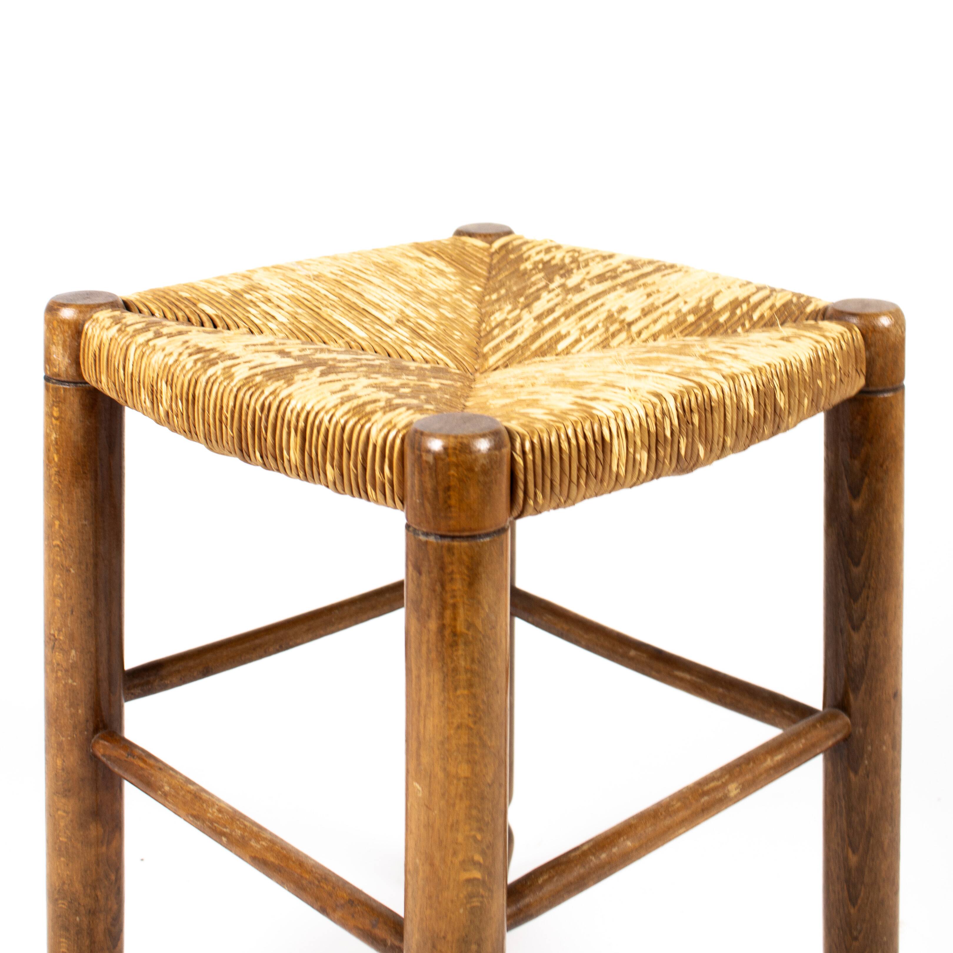 Brutalist straw stool