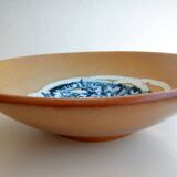 Decorative vintage plate, fat lava effect stoneware