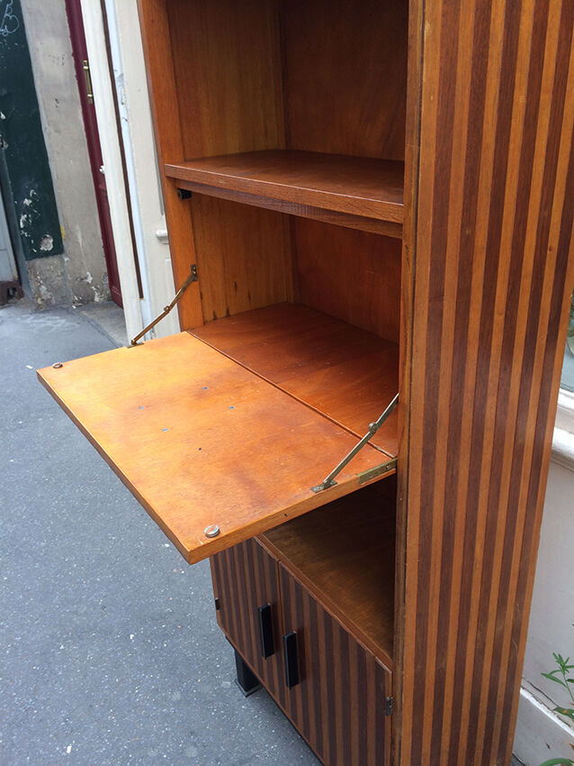 Bibliothèque en bois 2 teintes, 1960