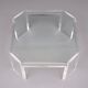 Table basse octogonale Lucite David Lange années 1970