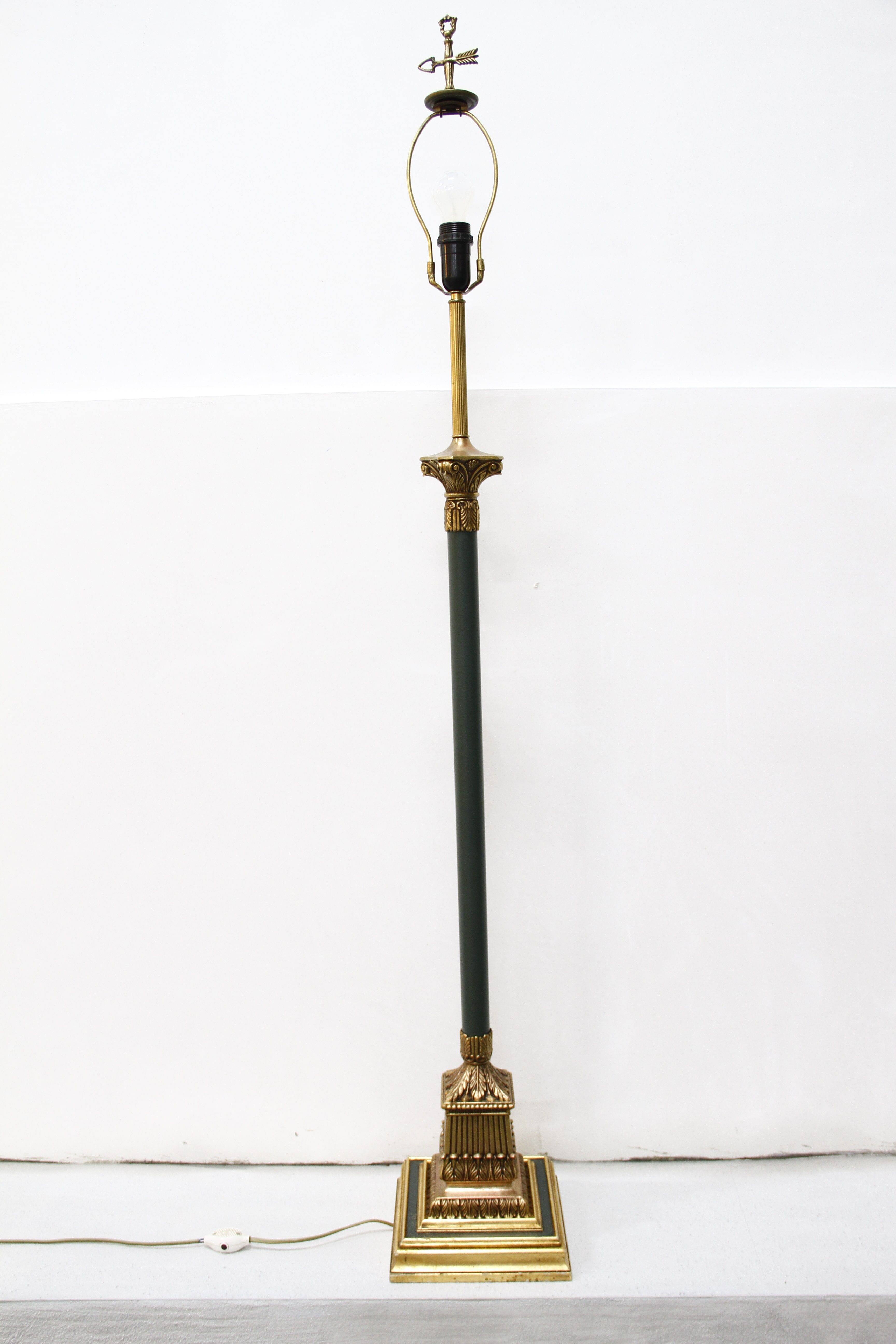 French midcentury Hollywood regency "Corinthian" floorlamp