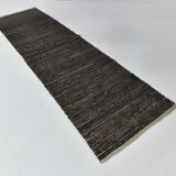 3x11 Vintage Dark Brown Super Soft Kilim Runner Rug, 94x345Cm