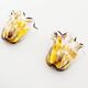 Set of 2 Brass and Muranoglass ‘Shell’ wall sconces by La Murrina