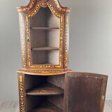 Inlaid corner display cabinet, 19th century