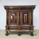 Beautiful 17th-century Dutch cabinet in rosewood and ebony marquetry.