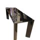 Mid Table / Console - Lacquered aluminium and black tinted glass - Italian design