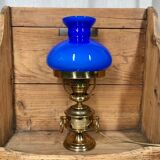 Vintage lamp "Virginia Beach" opaline & brass