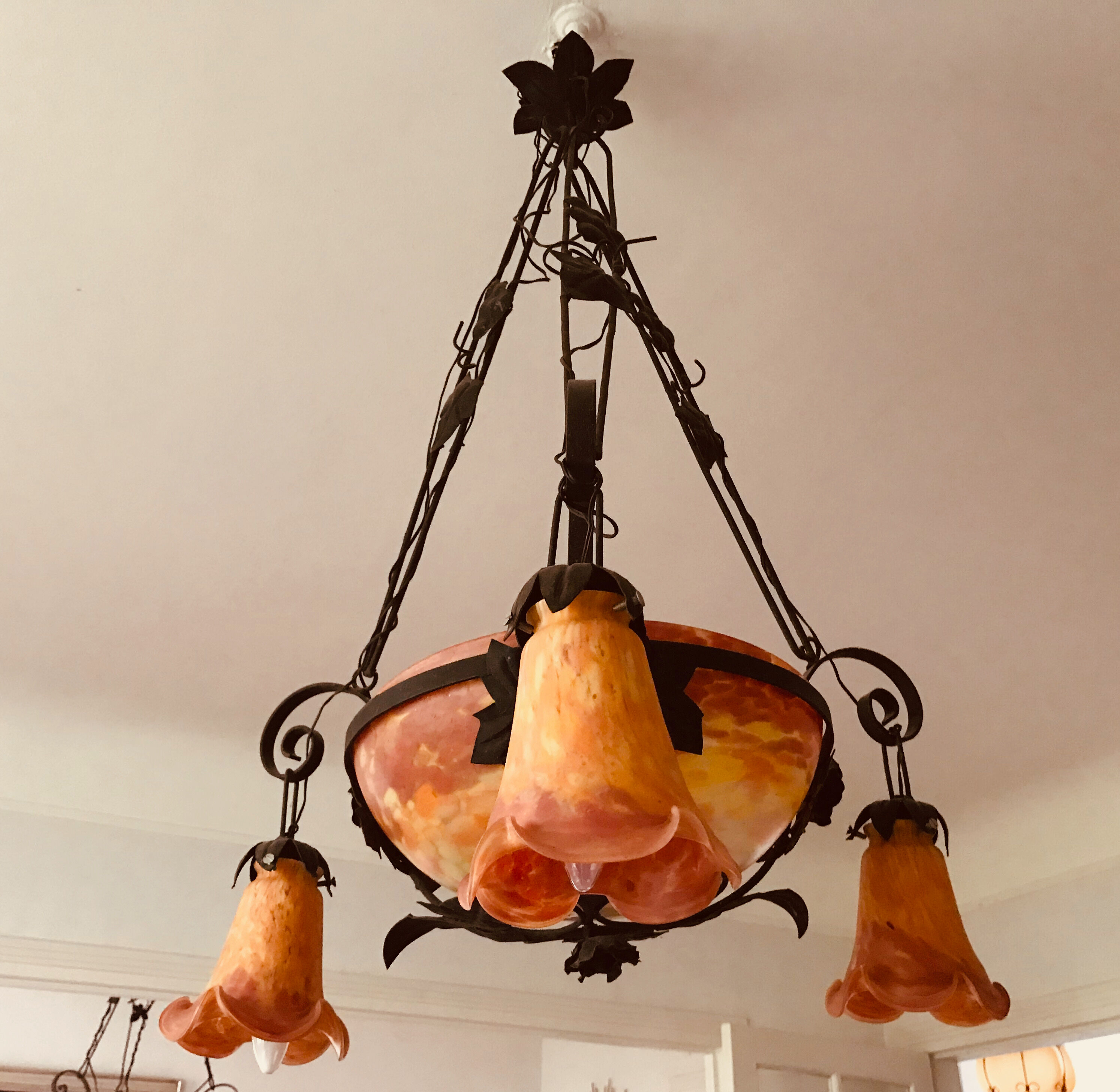 Chandelier glass paste art deco