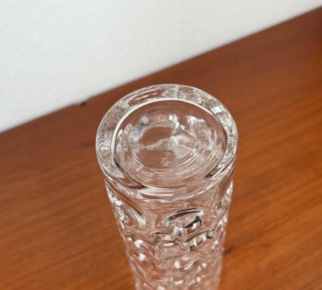 Mid-Century Modern Space Age Bubble Glass Vase by Wilhelm Braun-Feldweg for Hirschberg, Germany, 1960s