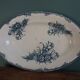 Oval ironstone platter, Clairefontaine, carnation decoration