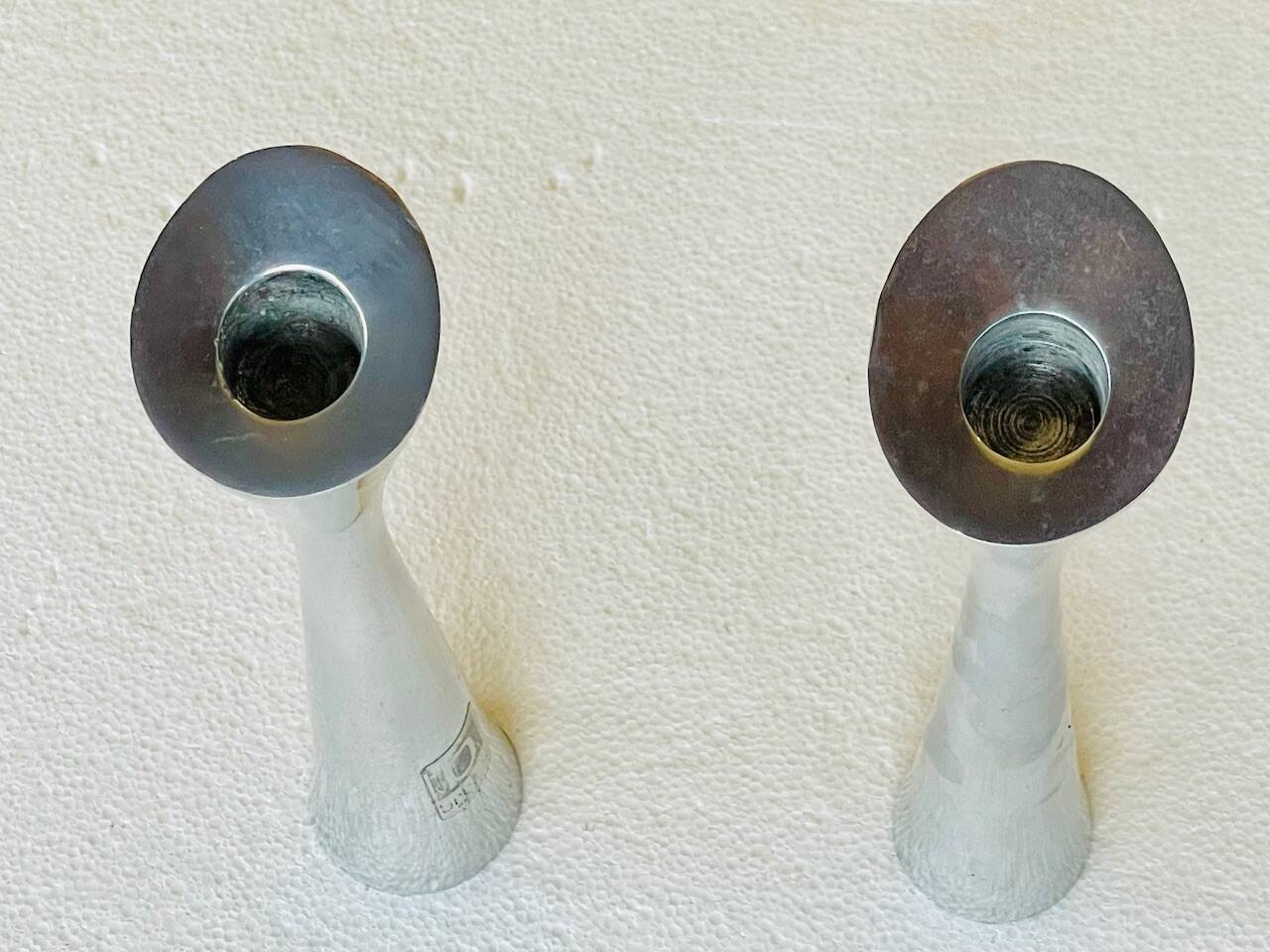 Scandinavian pair of candlesticks by Broste, Copenhagen circa 1970/1980.