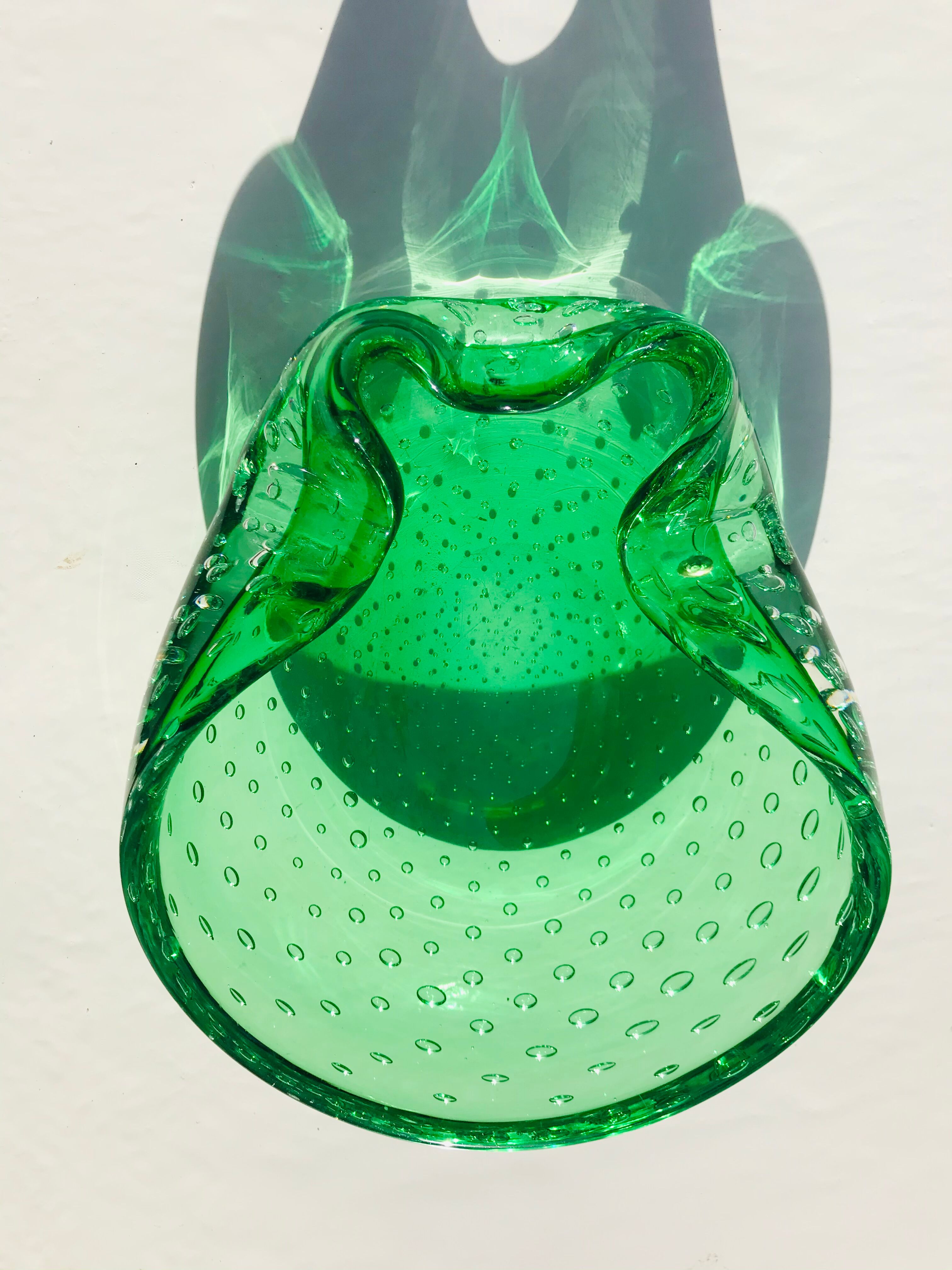 Murano buled glass trinket bowl