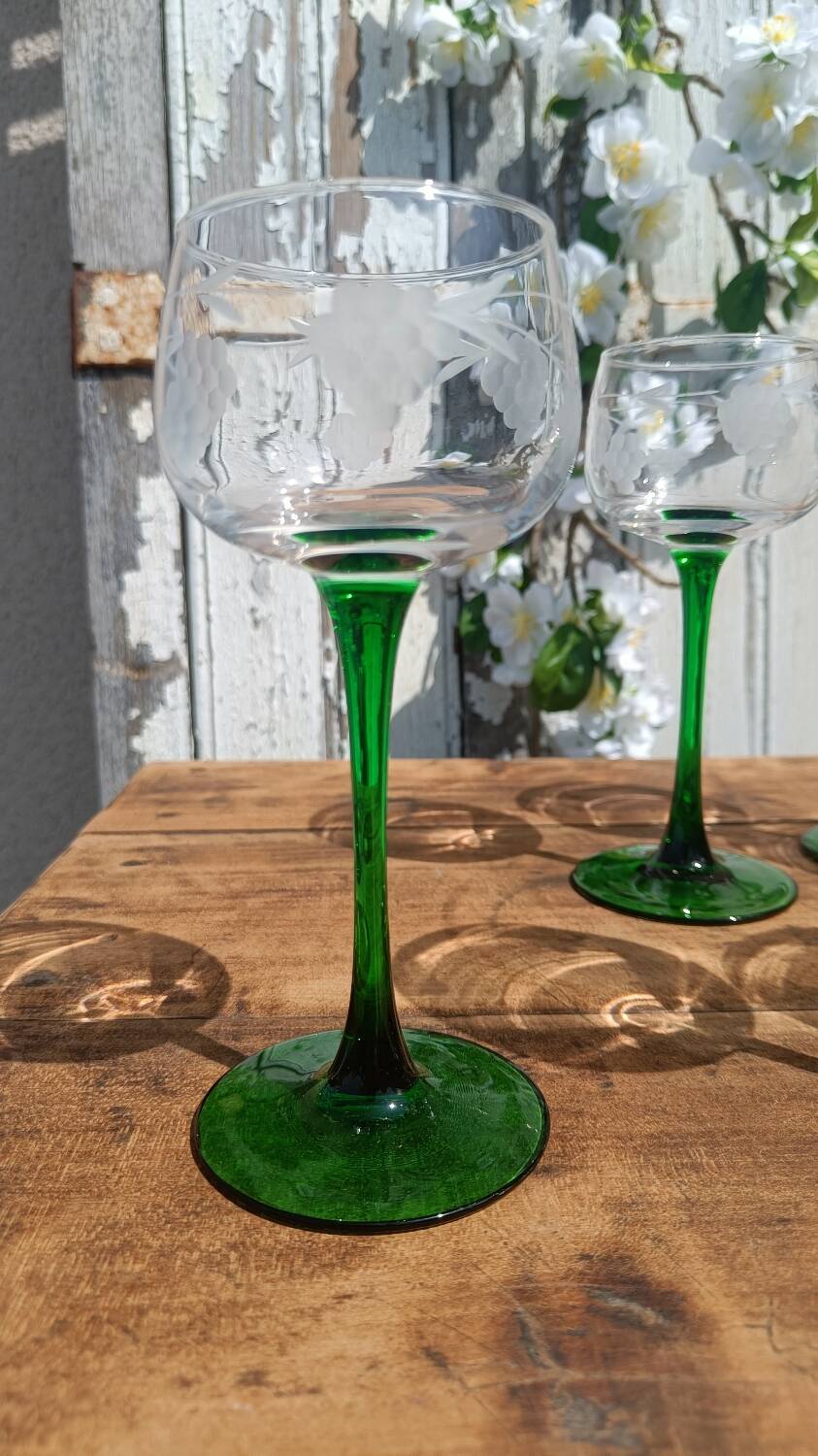 Antique engraved glasses