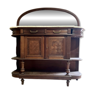 Vintage wooden furniture in marquetry style