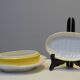 Vintage glazed ceramic butter dish - Manufacture Impériale de NImy