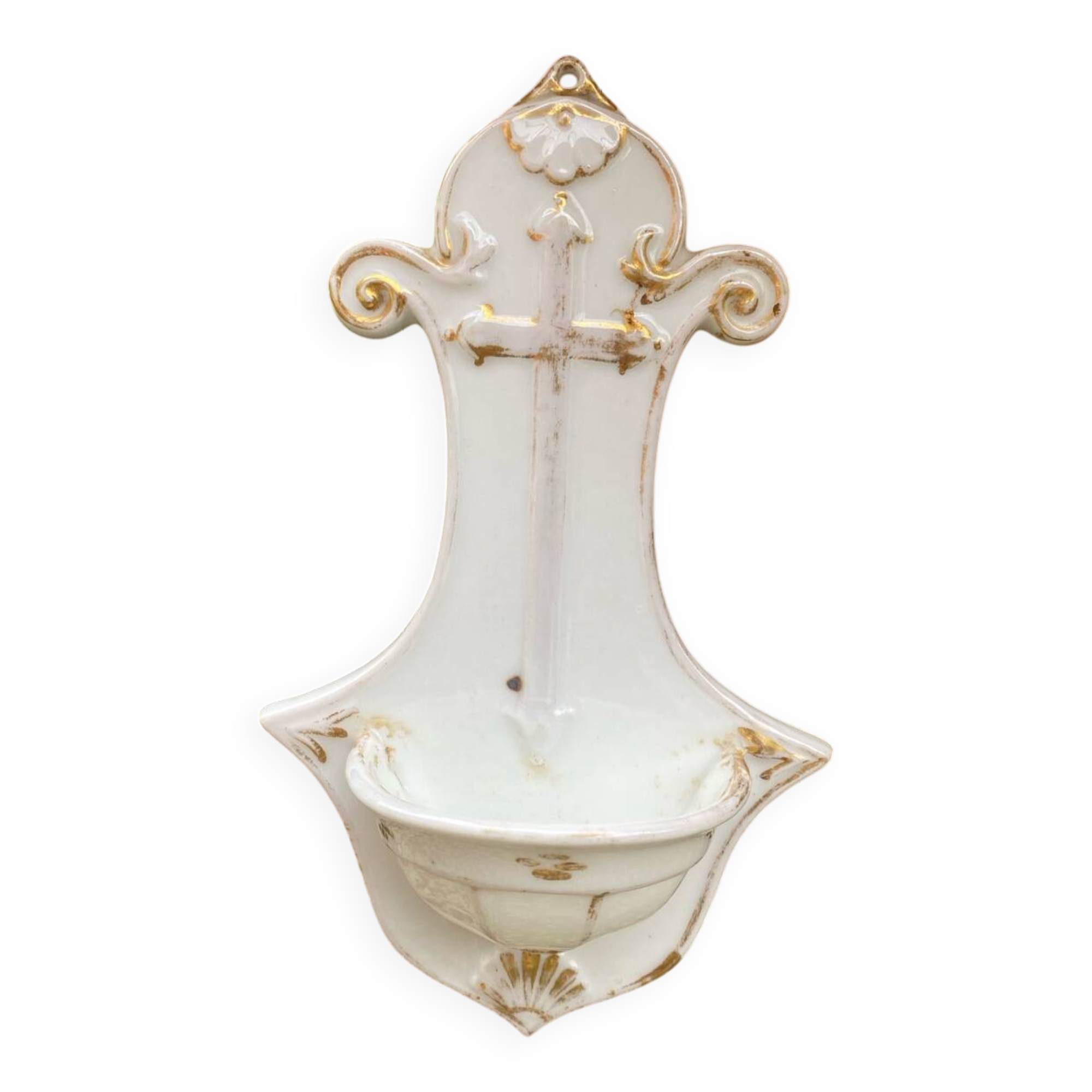 Old porcelain wall font