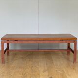 Scandinavian teak coffee table with extensions