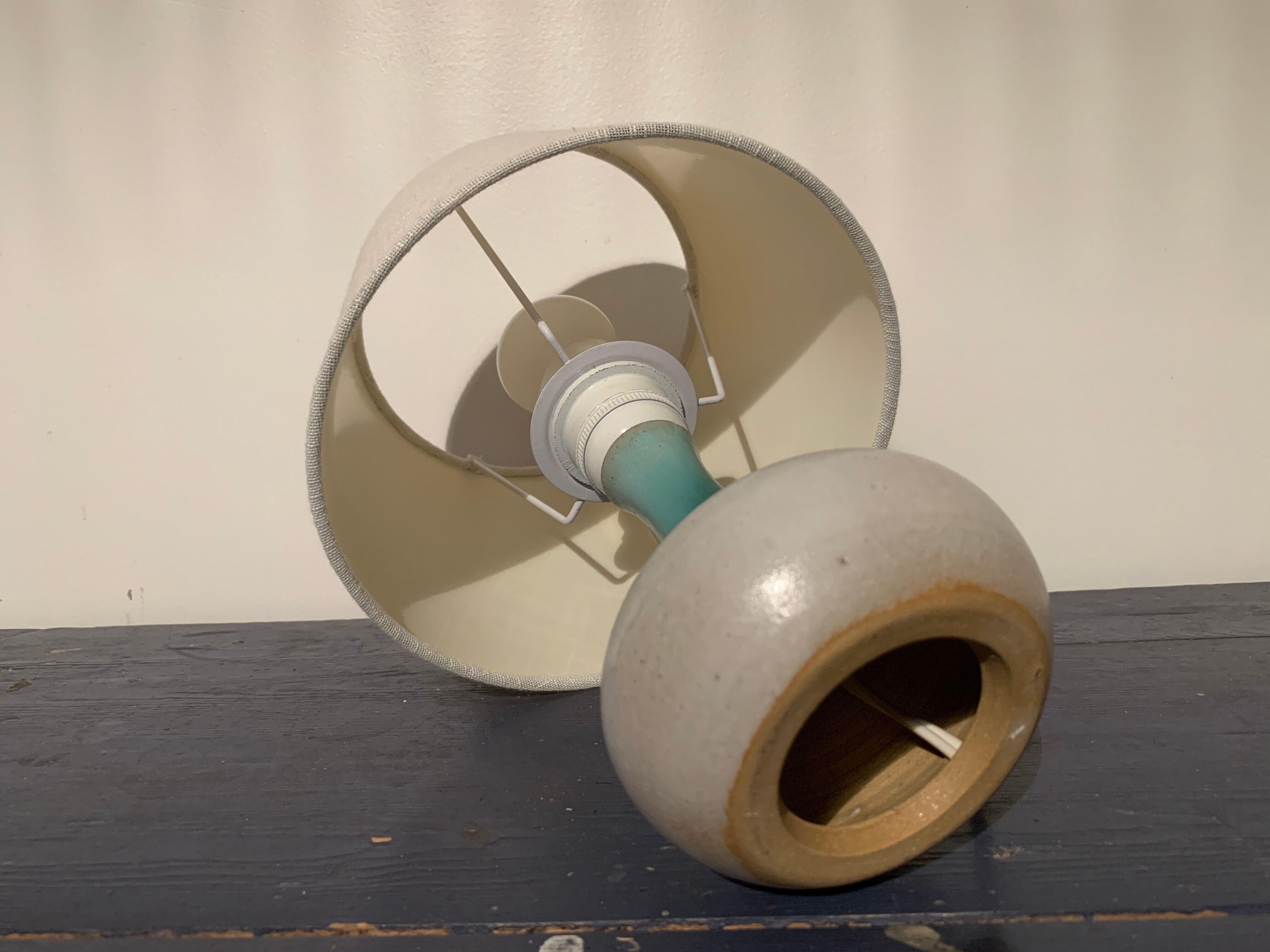 Vintage stoneware lamp