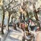 Lithographie ancienne Marius Girard Notre-Dame
