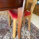 Table en bois ovale 6/8 personnes et 4 chaises art déco