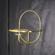 3 candle holders design sleek model, hanging in gold metal
