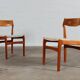 2er Set dänische Teakholz Esszimmerstühle danish design Vintage