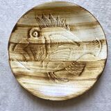 Assiettes plates longchamp décor poisson