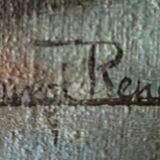 HST Marine painting "Sailboats in port" early 20th century signed