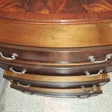 Varnished chest of drawers with rounded front with 4 drawers in classic baroque style 1880/1900