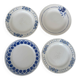 Lot of 4 antique earthenware plates from 1950, Saint Amand - plates bl