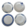 Lot of 4 antique earthenware plates from 1950, Saint Amand - plates bl