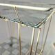 Vintage bar table, side table, glass trays, Eiffel legs.
