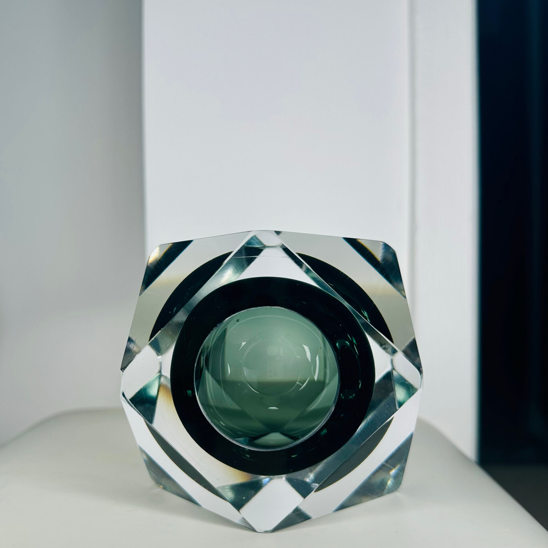 "Vintage Candle Holder" Diamond" Murano F. Poli