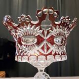 Red crystal fruit bowl