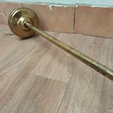 Pair brass and glass chandeliers