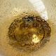 Amber colored mushroom ceiling or wall lamp, 1960s
