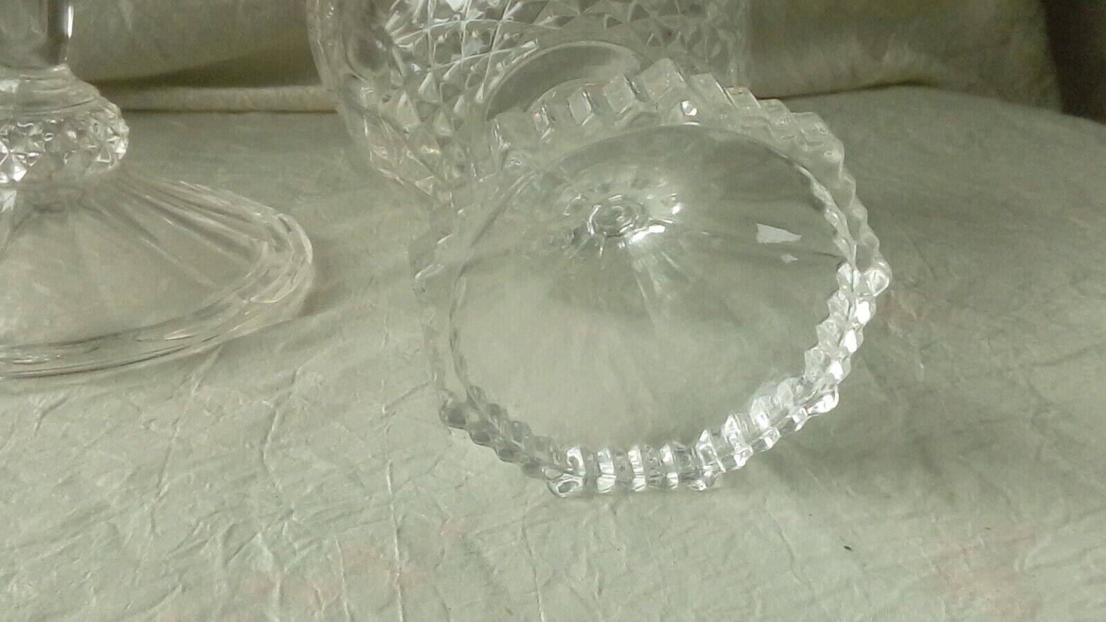 Louis Philippe style glass candy sugar bowl