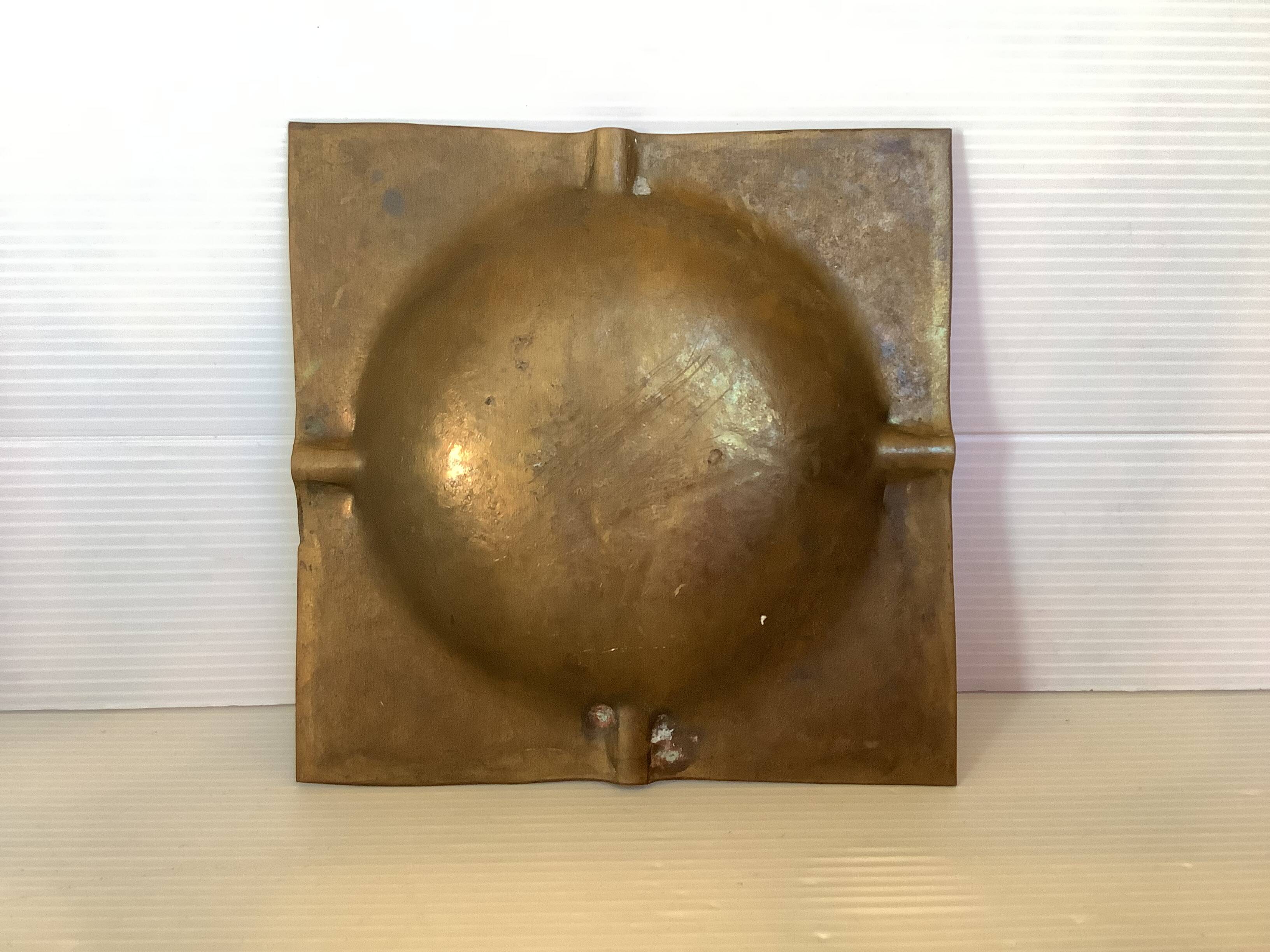 Brass ashtray and catchall.