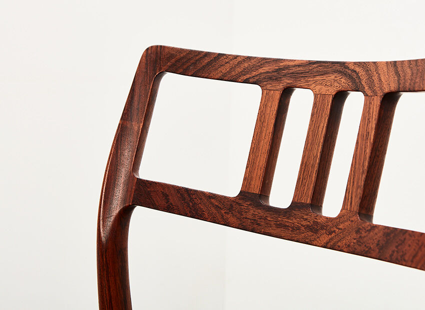 Set de 4 chaises N.O. Moller  modèle 79 en palissandre et cuir pour J.L. Mollers Danemark 1966