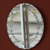 Mirror with floral patterns - 50s