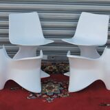 Set of four chairs " Naila " by Christian Adam. Edition Newform